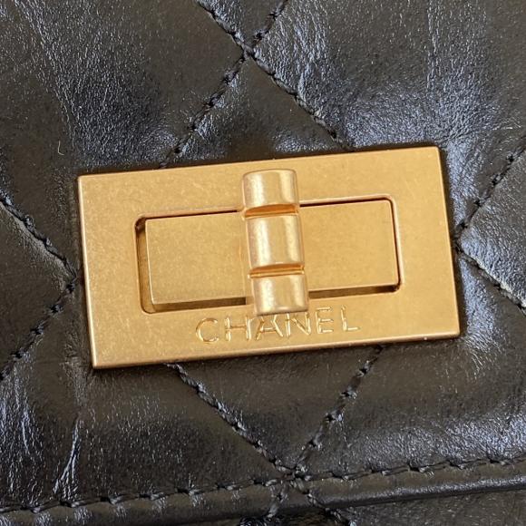 香奈儿Chanel 2.55系列mini发财包AP1764，小牛皮复古款式